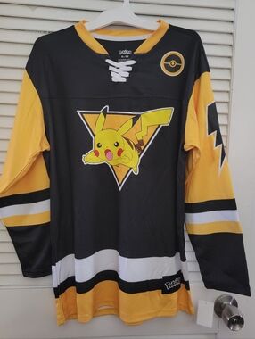 Pokémon Pikachu Black & Yellow Hockey Jersey